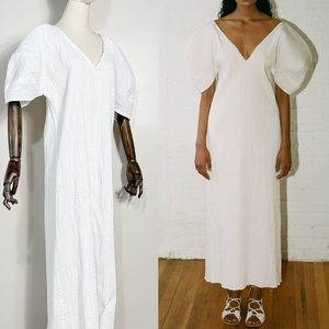 Mara Hoffman “Gracen” puff-sleeve woven cotton dress